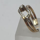 LADIES 9CT DIAMOND 2 RING SET 2.5GMS Ring Size N / 7 US